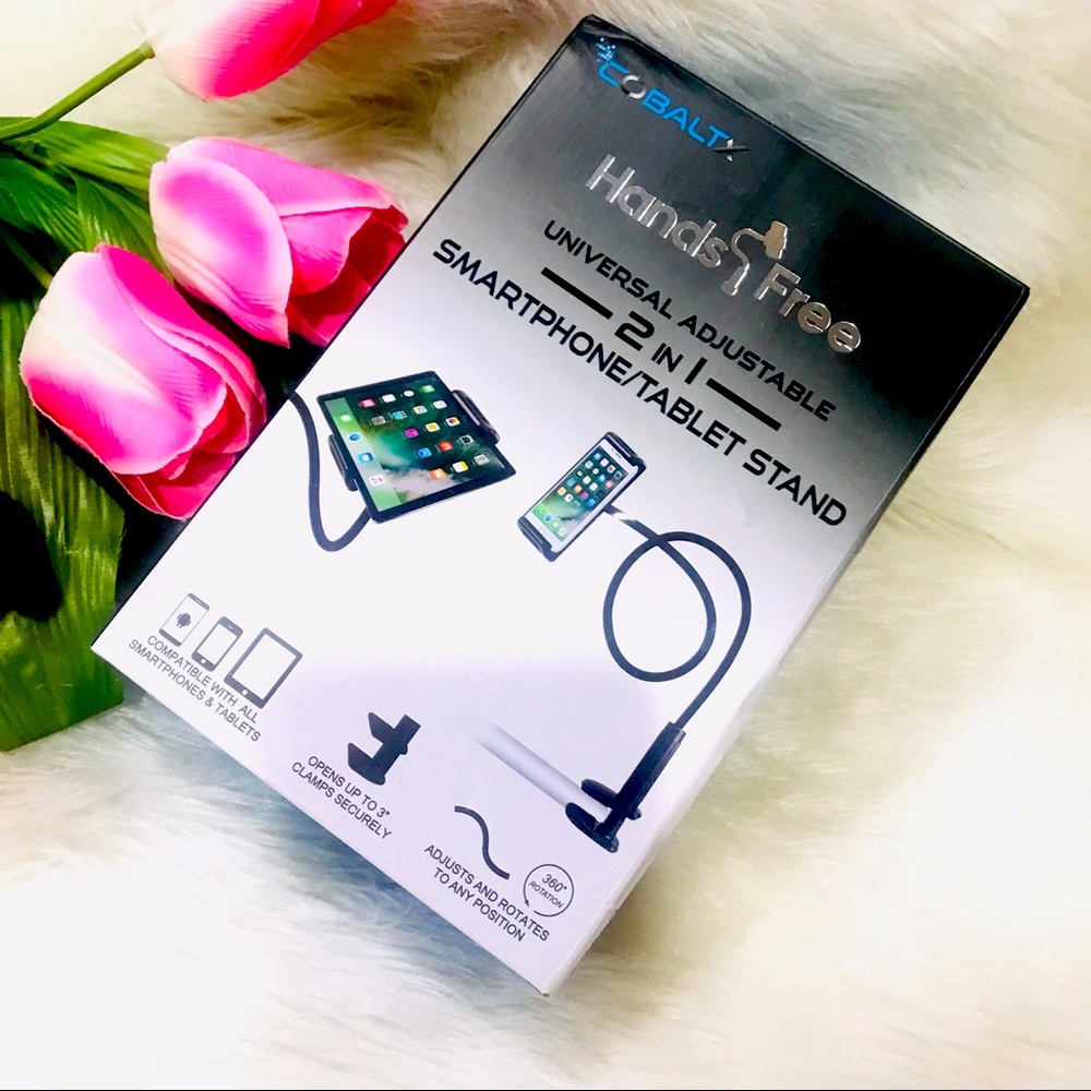 📲New Cobalt Hands Free Universal Adjustable 2 in 1  Smartphone/tablet stand